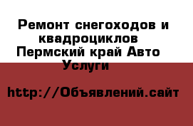 Ремонт снегоходов и квадроциклов - Пермский край Авто » Услуги   